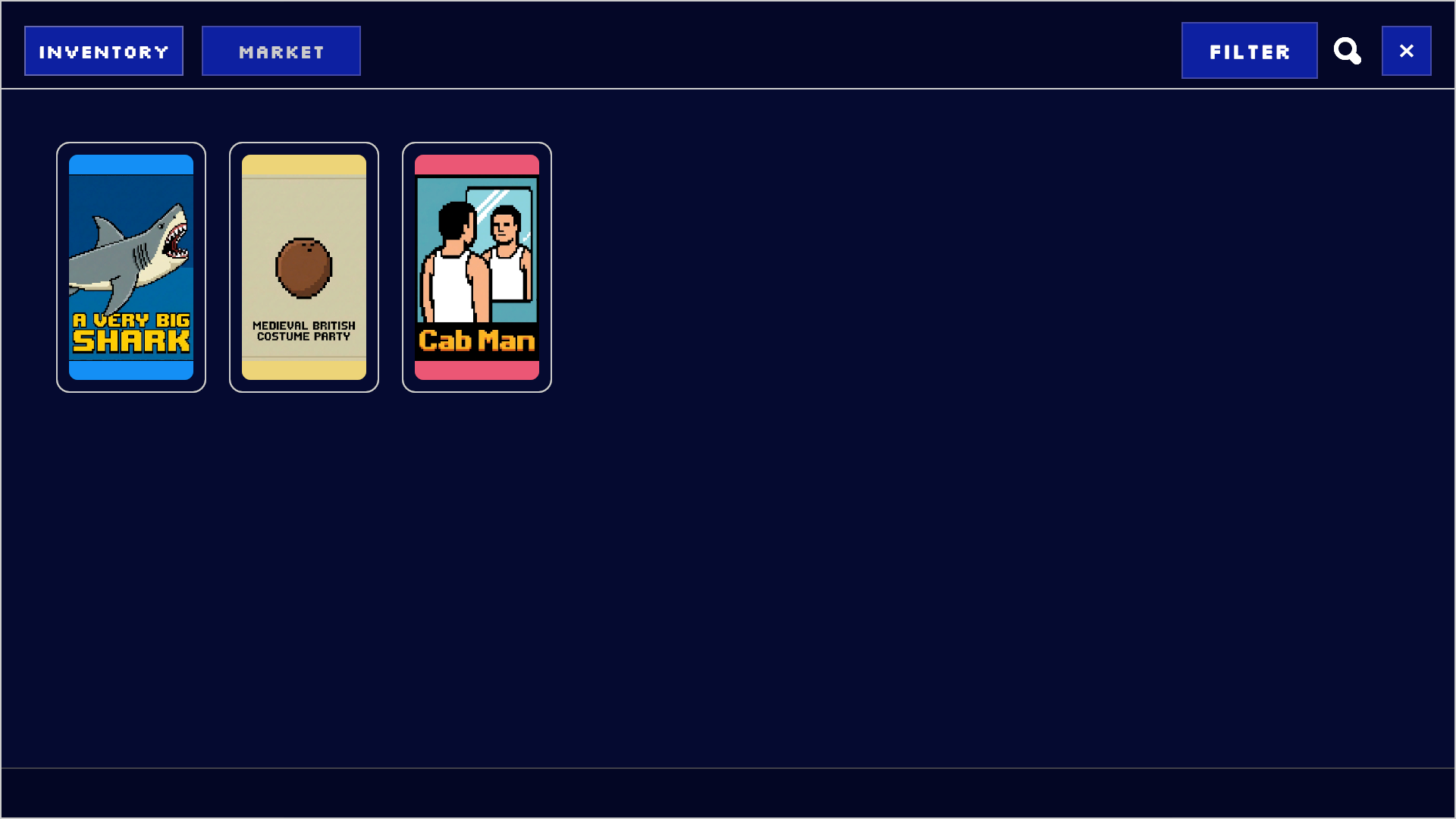 Inventory and market: The catalogue UI supports browsing, purchasing, and managing movie titles.